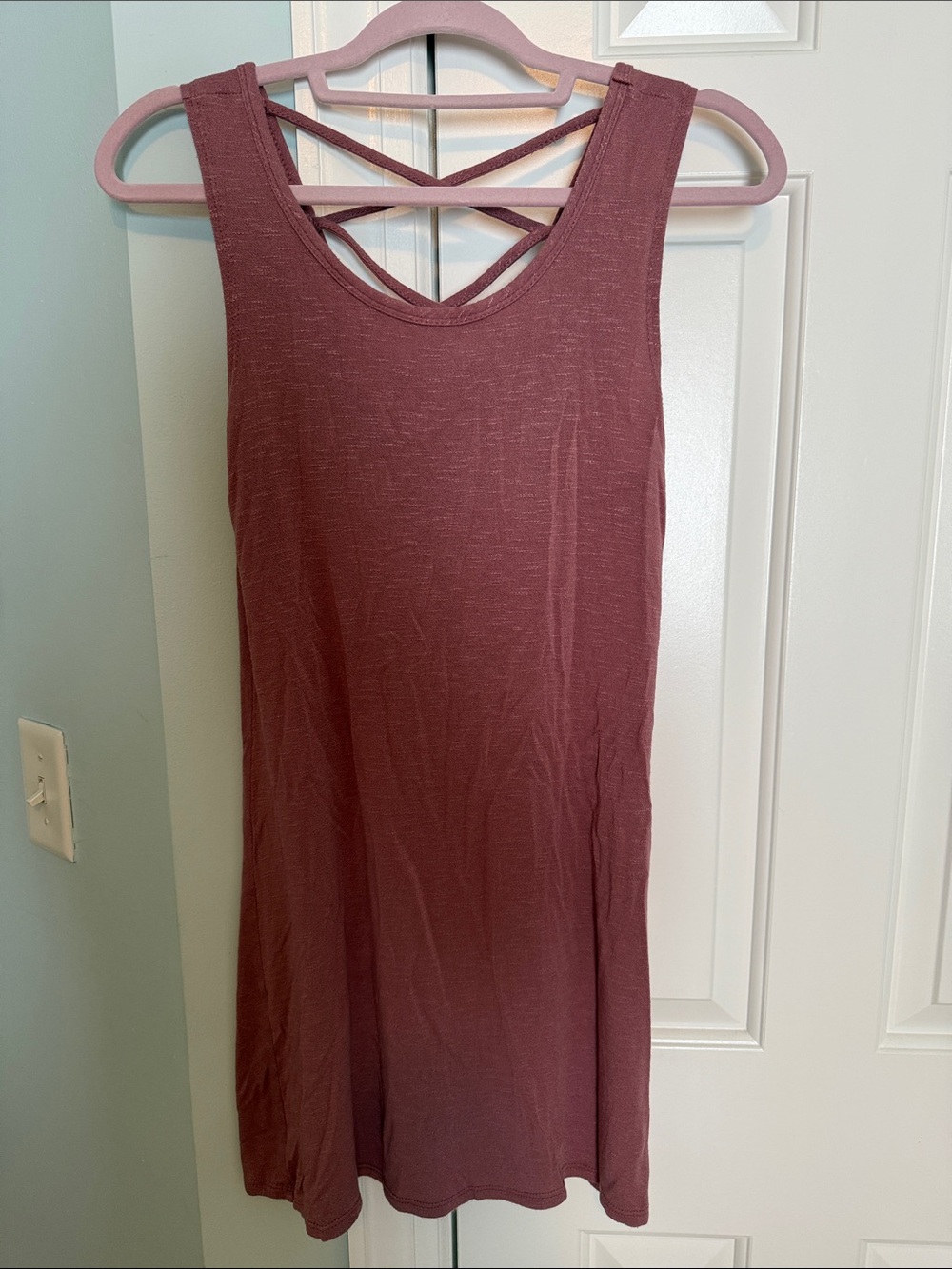 Olivia Rae Women’s Tank Top with Crossback Pattern